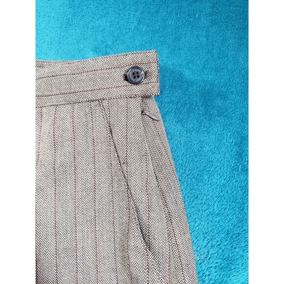 Lauren Ralph Lauren Dress Pants Size 14 Womens Brown Stretch Straight Wool - Picture 6 of 12
